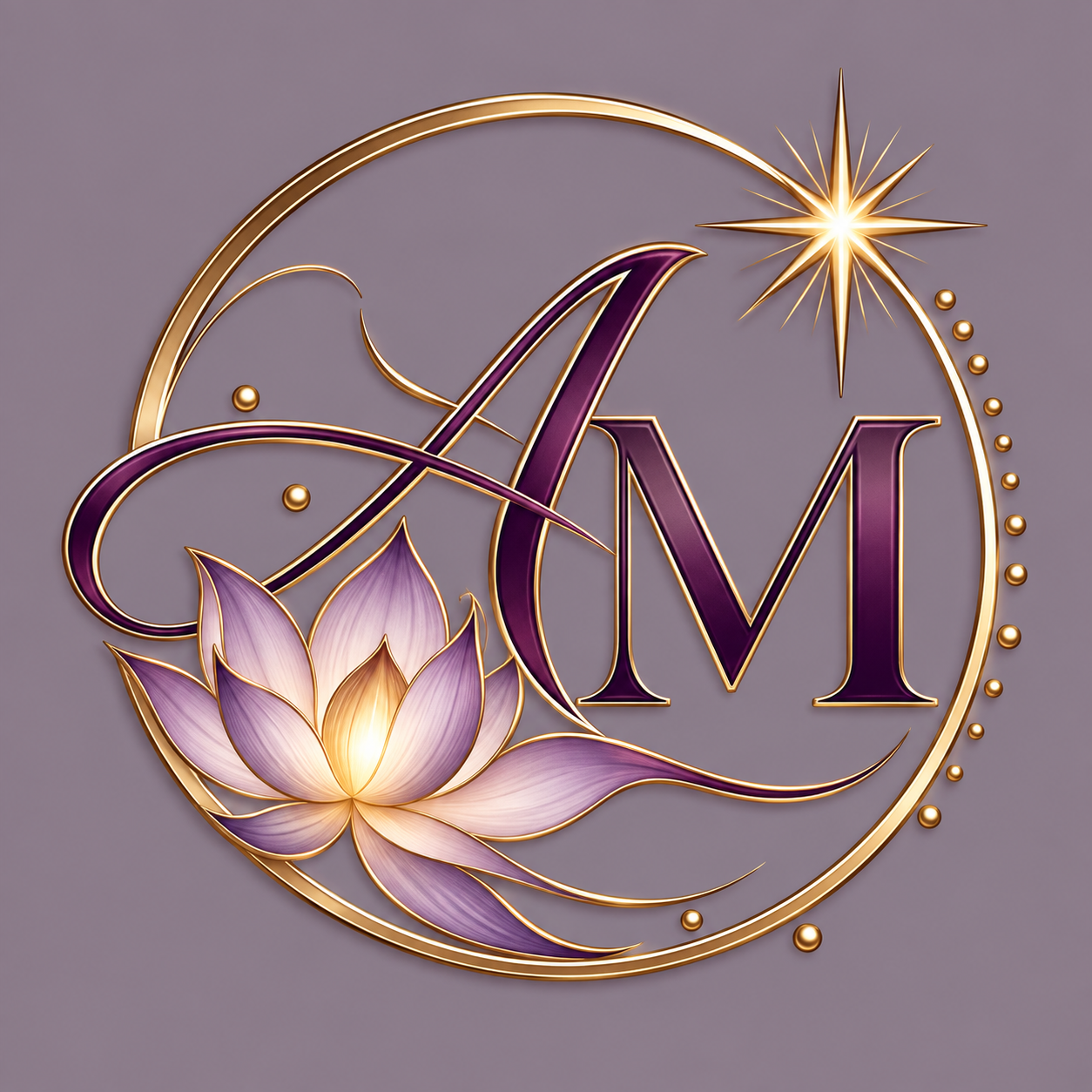 Annmarie Psychic Medium AM lotus logo