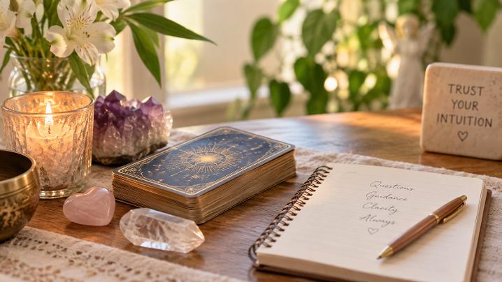 Tarot cards and crystals for psychic readings in Sarasota